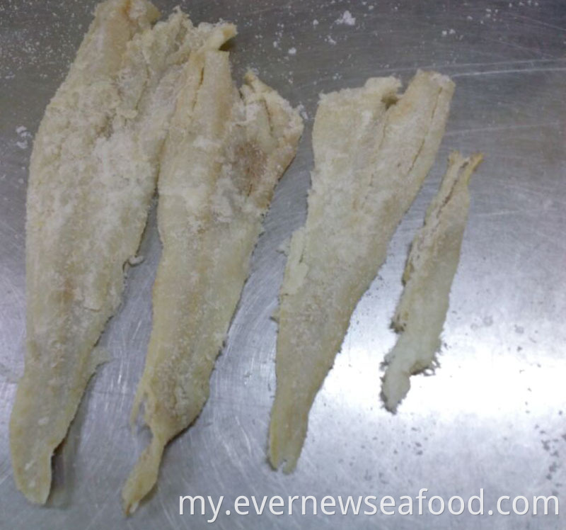 အရည်အသွေးမြင့် ဆားနယ်ခြောက် alaska pollock migas